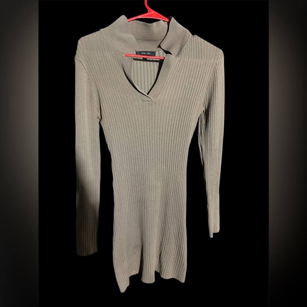 Better be women long sleeve dress turtleneck color brown size medium